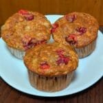 Cranberry Banana Oat Muffins