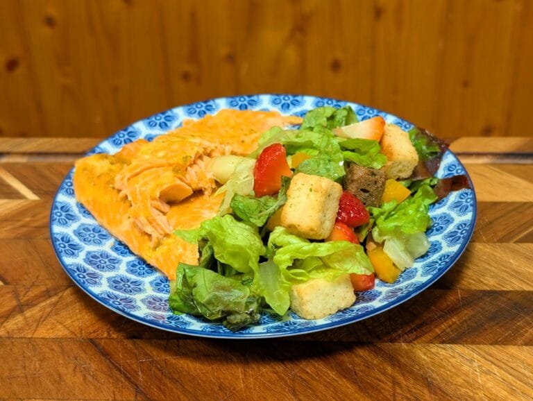 Samo's Oven-Baked Trout with Salad [Truite au four de Samo avec salade]