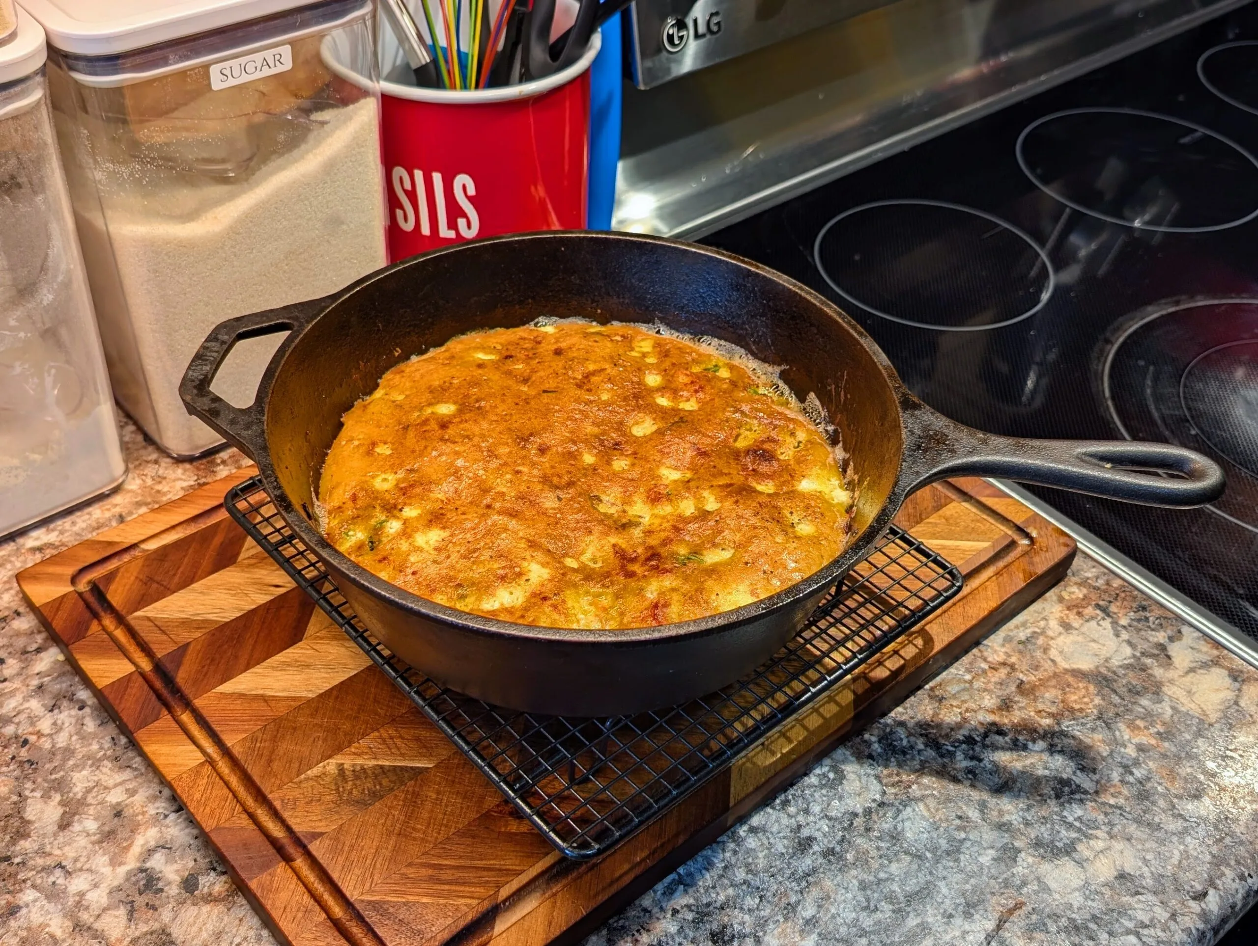 Bacon & Pea Frittata [Frittata di Bacon e Piselli] Denis Elas