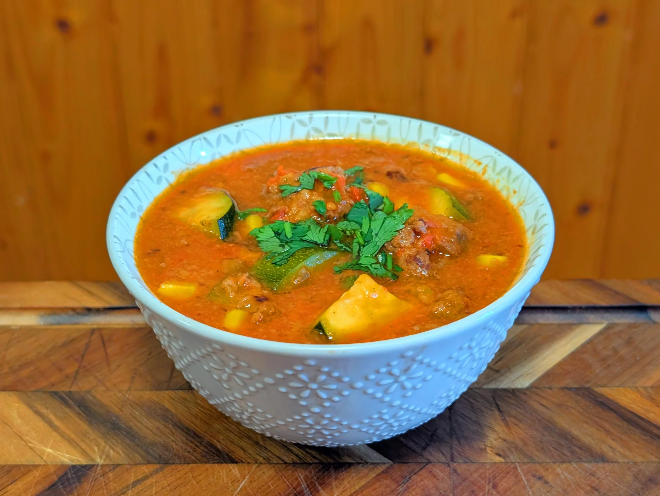 Spicy Meatball Soup [Zuppa di polpette piccante]